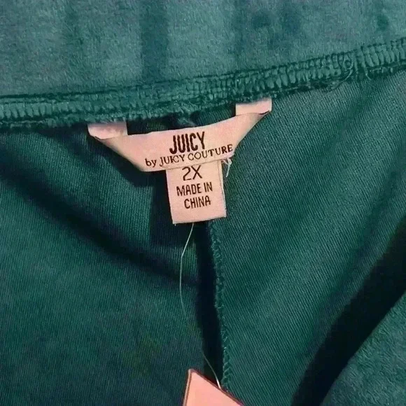 Juicy Couture Womens Plus Hoodie w Mid Rise Velour Pant Set NWT Y2K style 2X - Picture 11 of 14